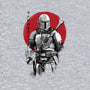 Mandalorian Bounty Hunter Sumi-e-Womens-V-Neck-Tee-DrMonekers
