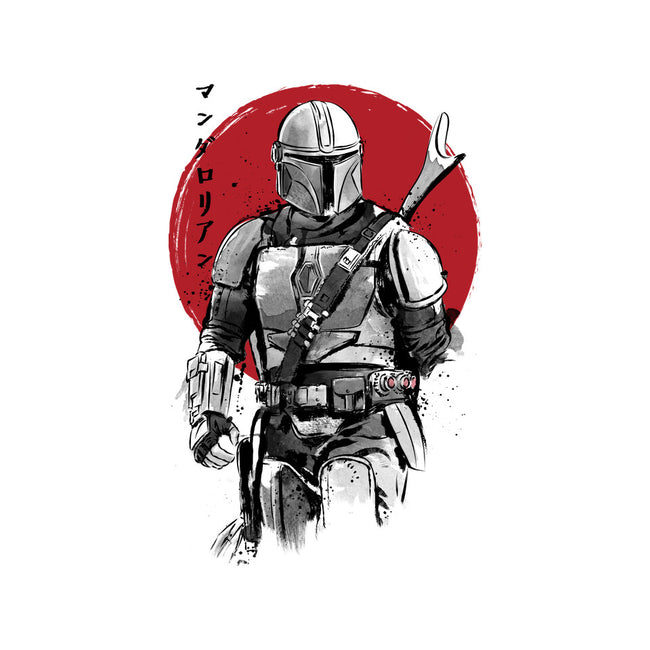 Mandalorian Bounty Hunter Sumi-e-Youth-Crew Neck-Sweatshirt-DrMonekers