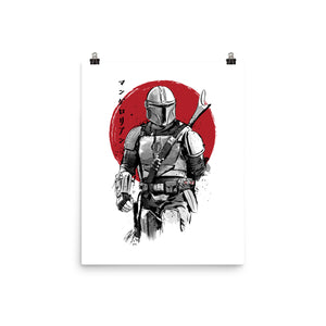 Mandalorian Bounty Hunter Sumi-e