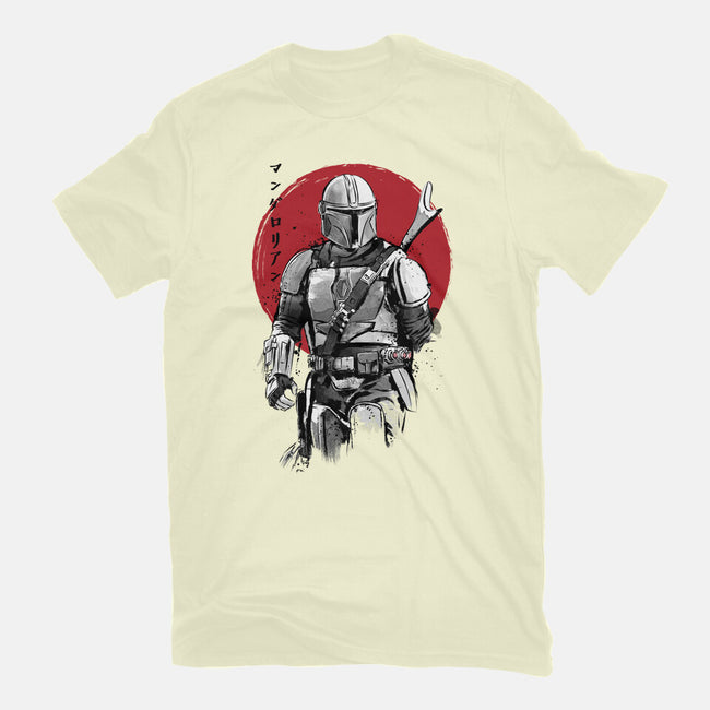 Mandalorian Bounty Hunter Sumi-e-Mens-Premium-Tee-DrMonekers