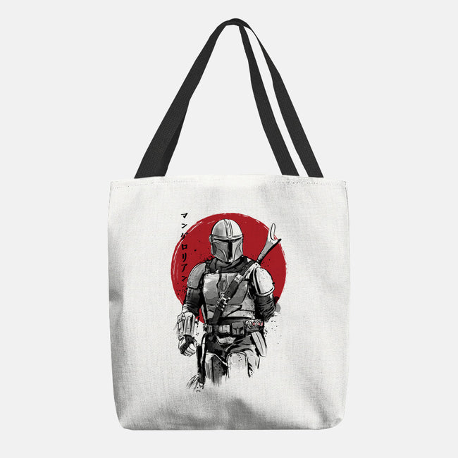 Mandalorian Bounty Hunter Sumi-e-None-Basic Tote-Bag-DrMonekers