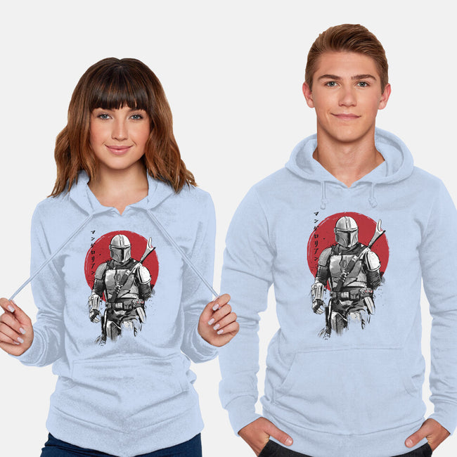 Mandalorian Bounty Hunter Sumi-e-Unisex-Pullover-Sweatshirt-DrMonekers