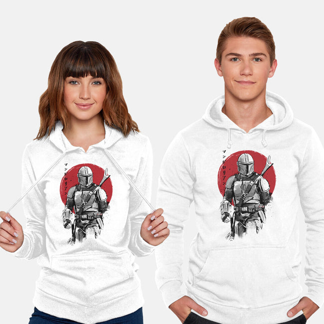 Mandalorian Bounty Hunter Sumi-e-Unisex-Pullover-Sweatshirt-DrMonekers