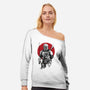 Mandalorian Bounty Hunter Sumi-e-Womens-Off Shoulder-Sweatshirt-DrMonekers