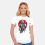 Mandalorian Bounty Hunter Sumi-e-Womens-Fitted-Tee-DrMonekers
