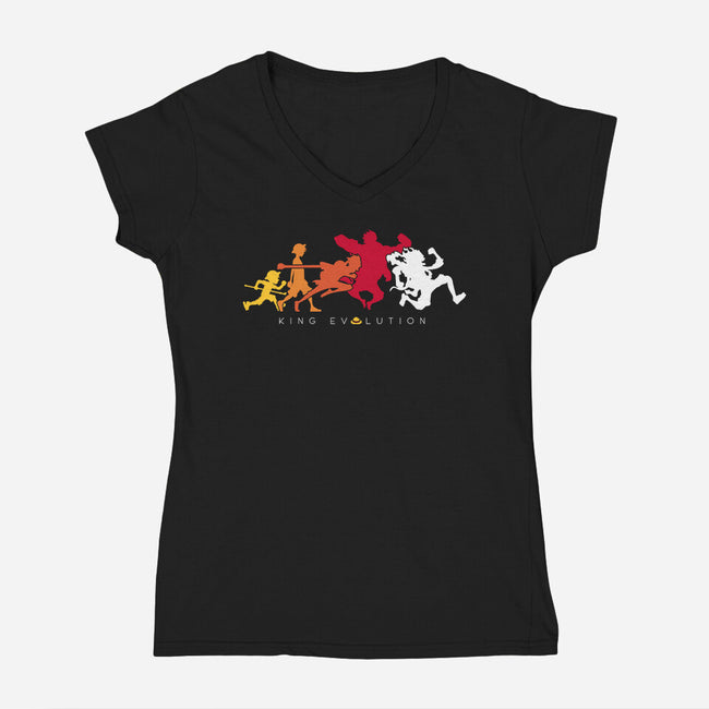 King Evolution-Womens-V-Neck-Tee-se7te