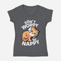 Don't Worry Be Nappy-Womens-V-Neck-Tee-Boggs Nicolas
