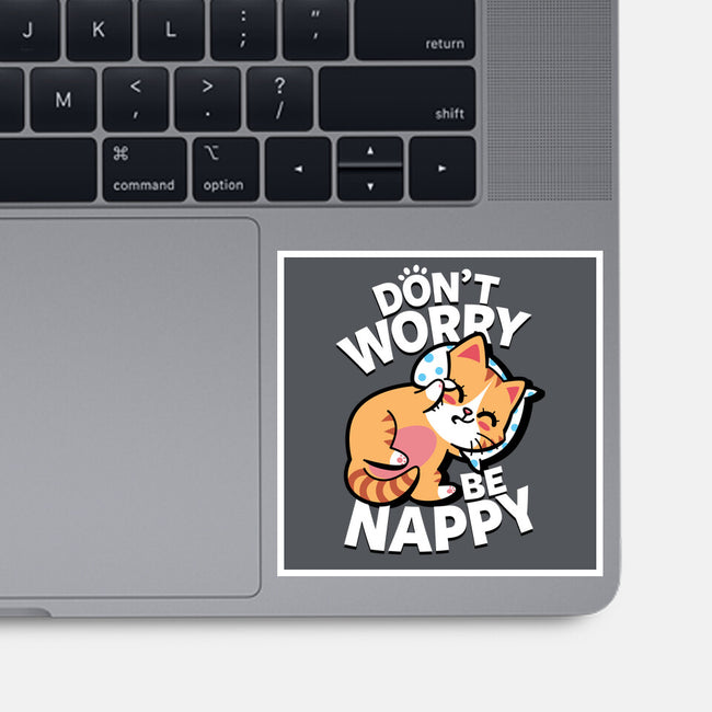 Don't Worry Be Nappy-None-Glossy-Sticker-Boggs Nicolas