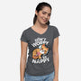 Don't Worry Be Nappy-Womens-V-Neck-Tee-Boggs Nicolas