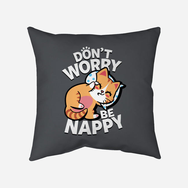 Don't Worry Be Nappy-None-Removable Cover w Insert-Throw Pillow-Boggs Nicolas