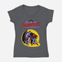 Gargoyles Cover-Womens-V-Neck-Tee-jasesa