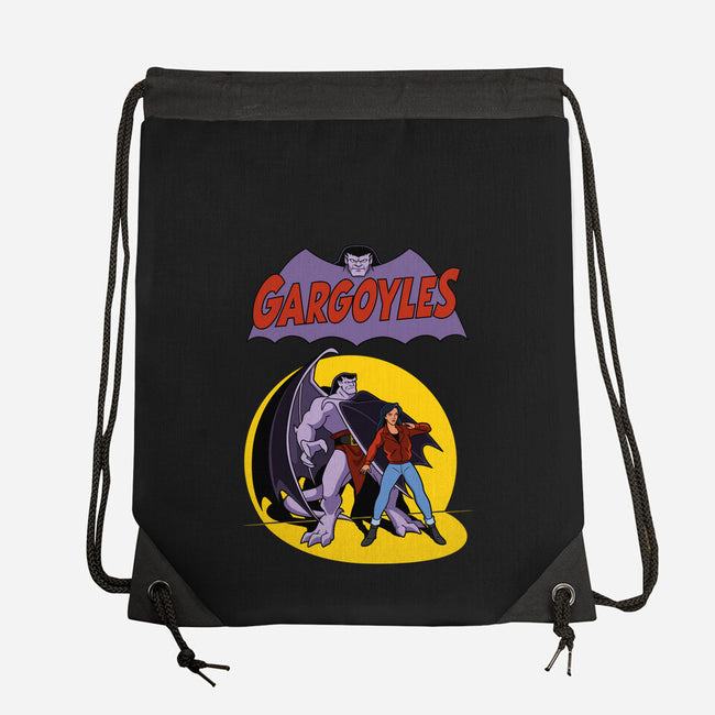 Gargoyles Cover-None-Drawstring-Bag-jasesa