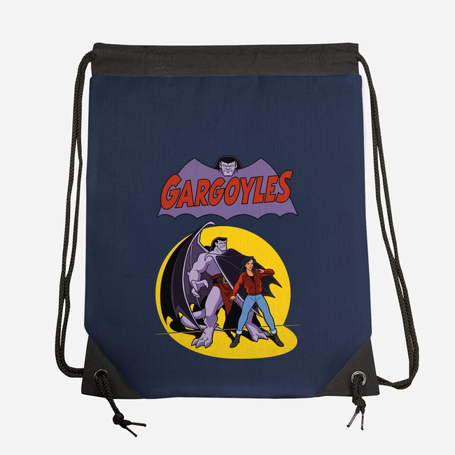 Gargoyles Cover-None-Drawstring-Bag-jasesa