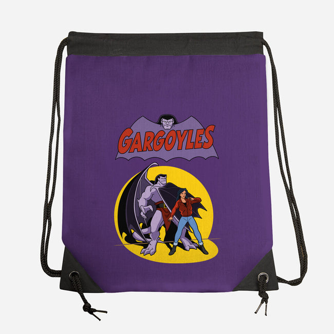 Gargoyles Cover-None-Drawstring-Bag-jasesa