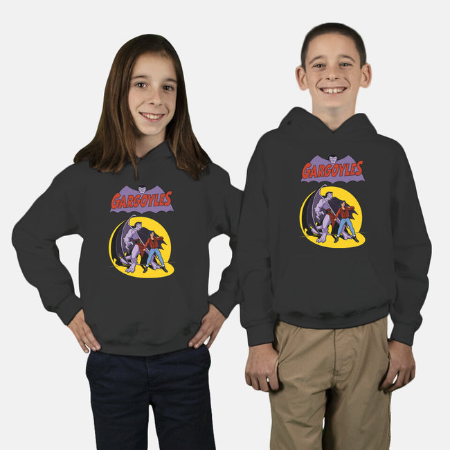 Gargoyles Cover-Youth-Pullover-Sweatshirt-jasesa