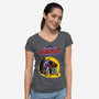 Gargoyles Cover-Womens-V-Neck-Tee-jasesa