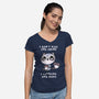 I Don't Rise And Shine-Womens-V-Neck-Tee-FunkVampire