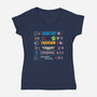 VHS KIng-Womens-V-Neck-Tee-Nemons