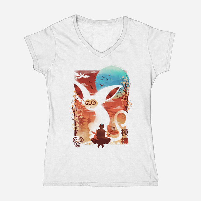 Twinkle Wings-Womens-V-Neck-Tee-dandingeroz