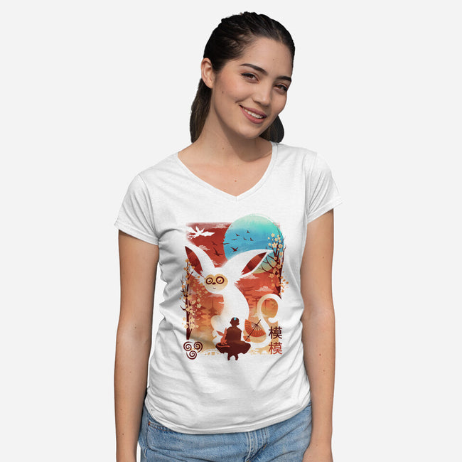 Twinkle Wings-Womens-V-Neck-Tee-dandingeroz