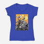 The Battle Of Tatooine-Womens-V-Neck-Tee-zascanauta