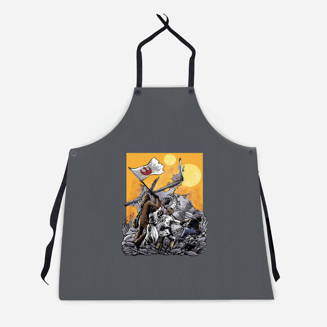 The Battle Of Tatooine-Unisex-Kitchen-Apron-zascanauta