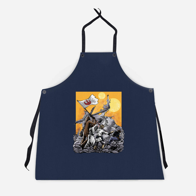 The Battle Of Tatooine-Unisex-Kitchen-Apron-zascanauta