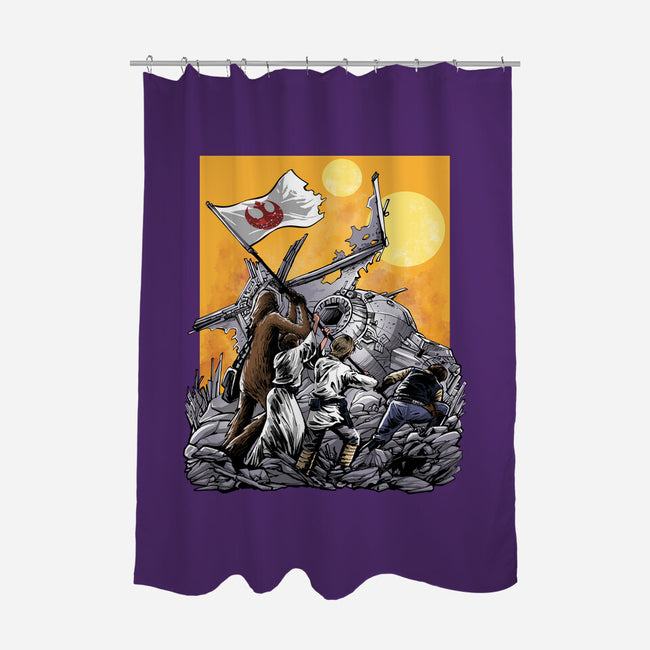 The Battle Of Tatooine-None-Polyester-Shower Curtain-zascanauta