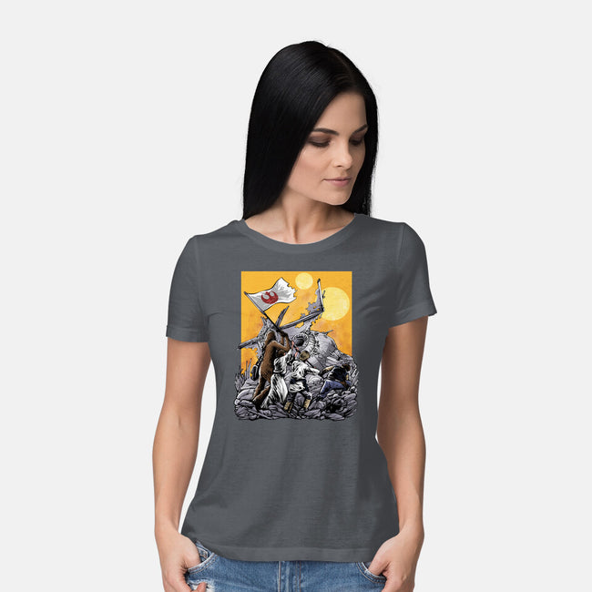 The Battle Of Tatooine-Womens-Basic-Tee-zascanauta