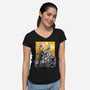 The Battle Of Tatooine-Womens-V-Neck-Tee-zascanauta