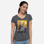 The Battle Of Tatooine-Womens-V-Neck-Tee-zascanauta