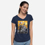 The Battle Of Tatooine-Womens-V-Neck-Tee-zascanauta