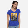 The Battle Of Tatooine-Womens-V-Neck-Tee-zascanauta