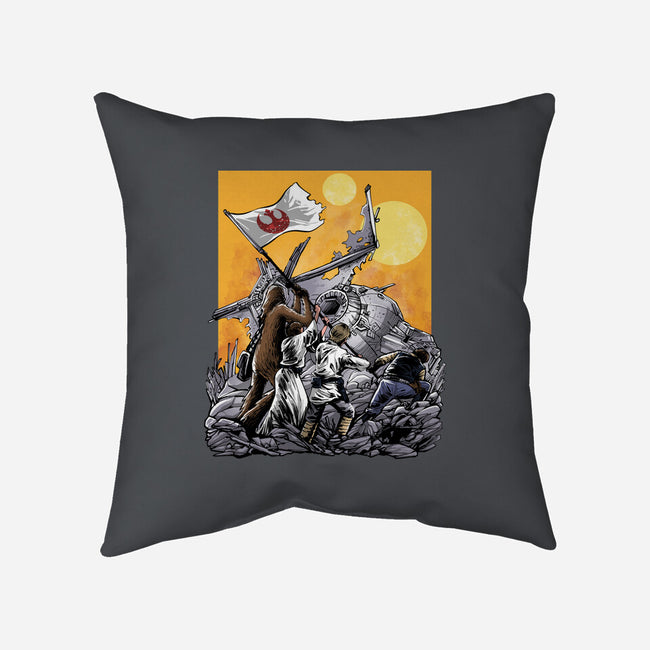 The Battle Of Tatooine-None-Removable Cover w Insert-Throw Pillow-zascanauta