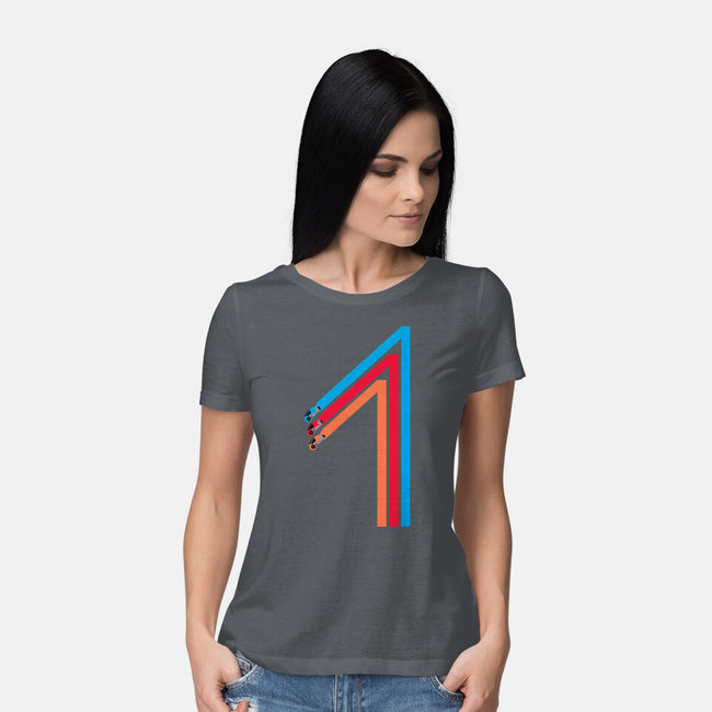 Light Cycle Champion-Womens-Basic-Tee-rocketman_art