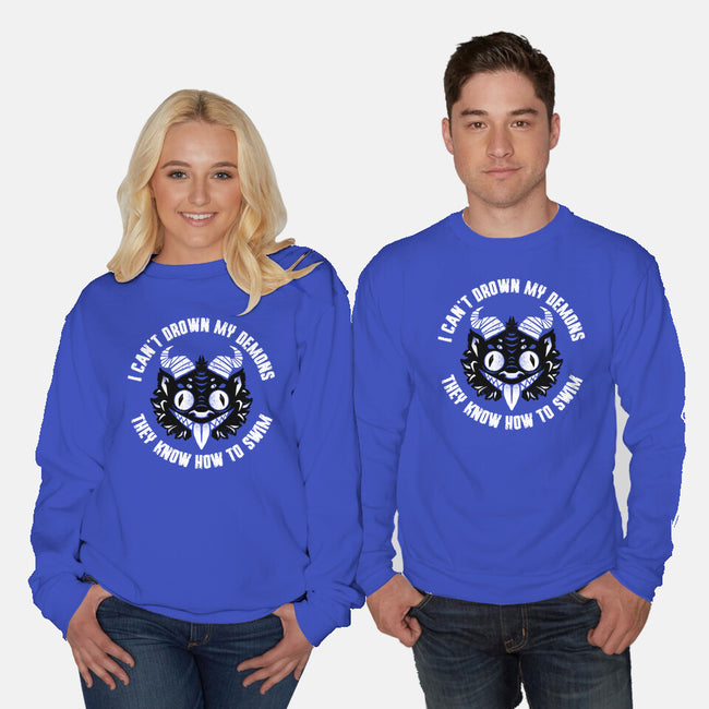I Can't Drown My Demons-Unisex-Crew Neck-Sweatshirt-Bezao Abad