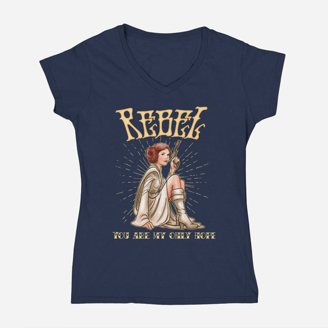 Only Hope-Womens-V-Neck-Tee-P1yu5h