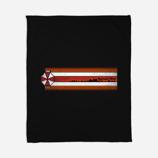 Raccoon City 98-None-Fleece-Blanket-rocketman_art