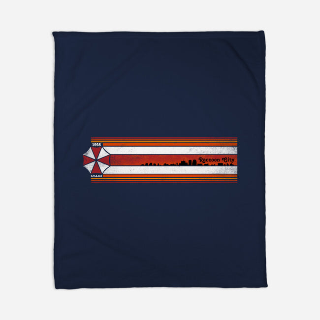 Raccoon City 98-None-Fleece-Blanket-rocketman_art