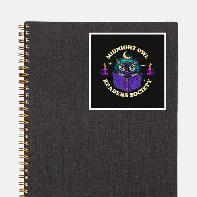 Midnight Owl Readers Society-None-Glossy-Sticker-sachpica