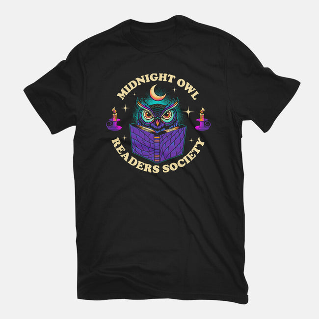 Midnight Owl Readers Society-Unisex-Basic-Tee-sachpica