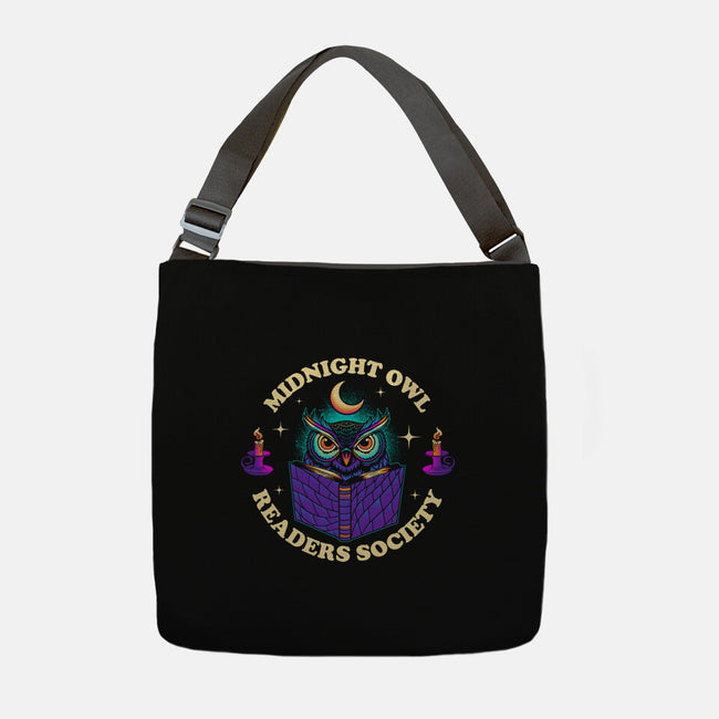 Midnight Owl Readers Society-None-Adjustable Tote-Bag-sachpica