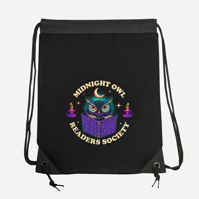 Midnight Owl Readers Society-None-Drawstring-Bag-sachpica