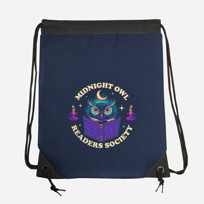 Midnight Owl Readers Society-None-Drawstring-Bag-sachpica