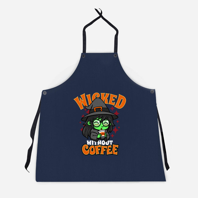 Wicked Without Coffee-Unisex-Kitchen-Apron-Boggs Nicolas