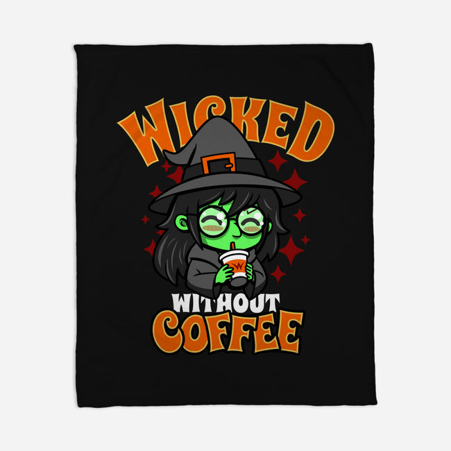 Wicked Without Coffee-None-Fleece-Blanket-Boggs Nicolas