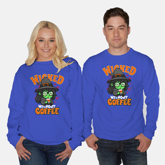 Wicked Without Coffee-Unisex-Crew Neck-Sweatshirt-Boggs Nicolas