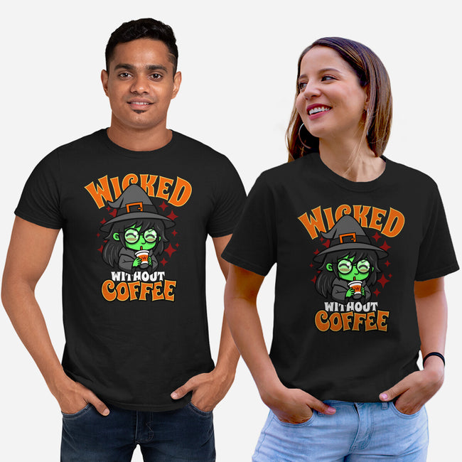 Wicked Without Coffee-Unisex-Basic-Tee-Boggs Nicolas