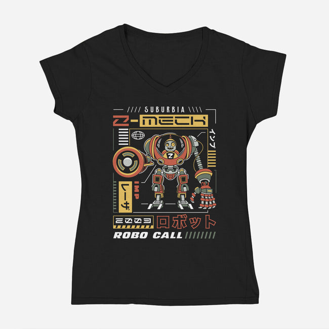 Imp Mech Call Aesthetic-Womens-V-Neck-Tee-LAGELANTEE