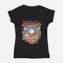 Mishelam Wonderland Mishy Ramen-Womens-V-Neck-Tee-LAGELANTEE